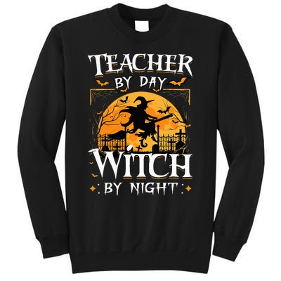 Halloween Teacher Transformation Daytime Educator Nighttime Sorceress Sweatshirt