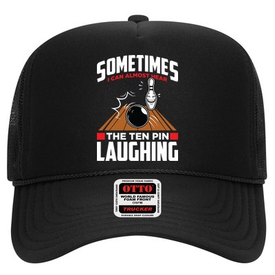 Hear The Ten Pin Laughing Funny Bowler & Bowling Trucker Hat
