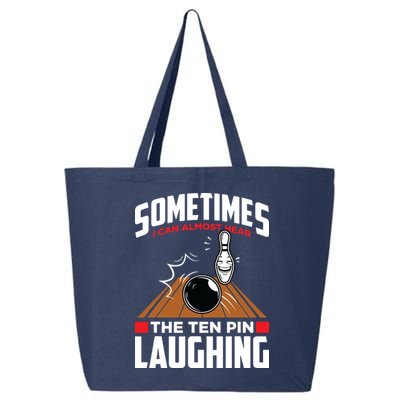 Hear The Ten Pin Laughing Funny Bowler & Bowling 25L Jumbo Tote