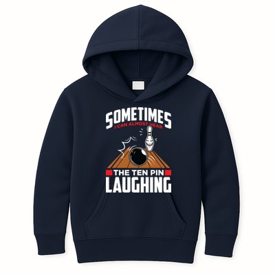 Hear The Ten Pin Laughing Funny Bowler & Bowling Kids Hoodie