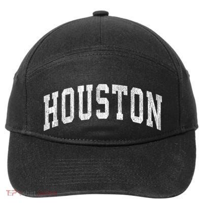 Houston Texas Tx Vintage Athletic Sports Design 7-Panel Snapback Hat