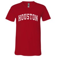 Houston Texas Tx Vintage Athletic Sports Design V-Neck T-Shirt