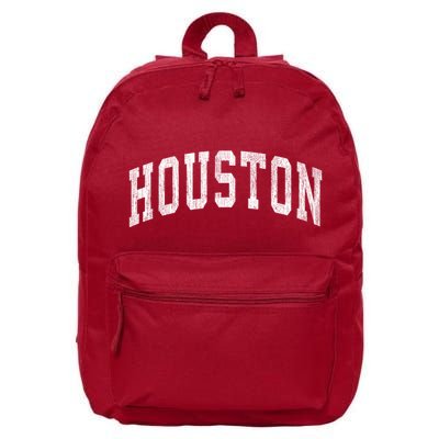 Houston Texas Tx Vintage Athletic Sports Design 16 in Basic Backpack