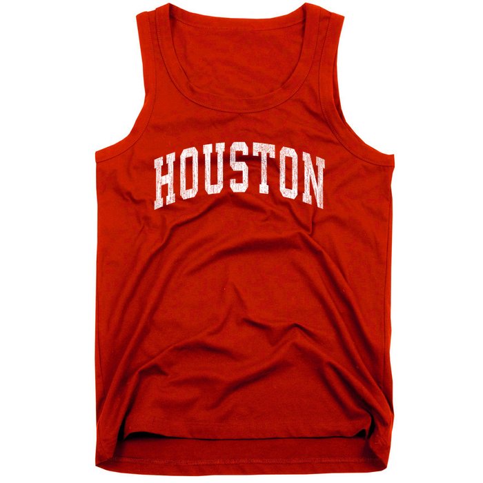 Houston Texas Tx Vintage Athletic Sports Design Tank Top