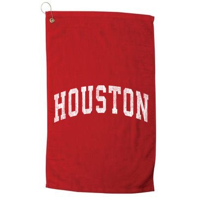 Houston Texas Tx Vintage Athletic Sports Design Golf Towel