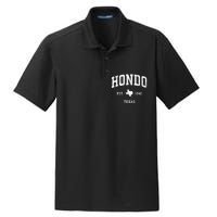 Hondo Texas Tx Vintage Athletic Dry Zone Grid Polo