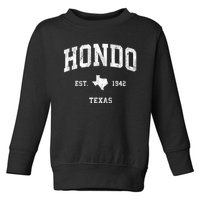 Hondo Texas Tx Vintage Athletic Toddler Sweatshirt