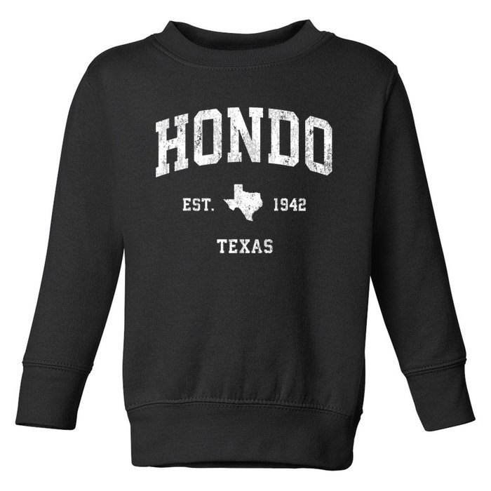 Hondo Texas Tx Vintage Athletic Toddler Sweatshirt