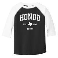 Hondo Texas Tx Vintage Athletic Toddler Fine Jersey T-Shirt