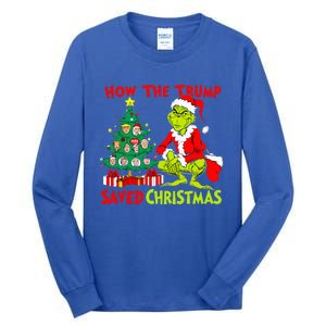 How The Trump Saved Christmas Trump Christmas 2024 Tall Long Sleeve T-Shirt