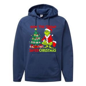 How The Trump Saved Christmas Trump Christmas 2024 Performance Fleece Hoodie