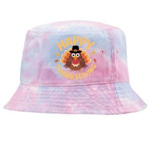 Happy Thanksgiving Turkey Day Family Dinner Thankful Turkey Meaningful Gift Tie-Dyed Bucket Hat