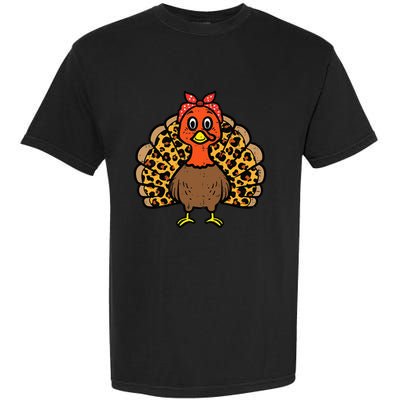 Happy Thanksgiving Turkey Bandana Fall Mom Garment-Dyed Heavyweight T-Shirt