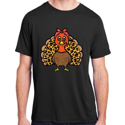 Happy Thanksgiving Turkey Bandana Fall Mom Adult ChromaSoft Performance T-Shirt