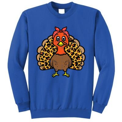 Happy Thanksgiving Turkey Bandana Fall Mom Sweatshirt