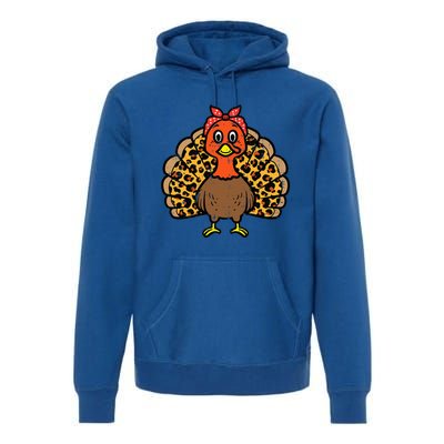 Happy Thanksgiving Turkey Bandana Fall Mom Premium Hoodie