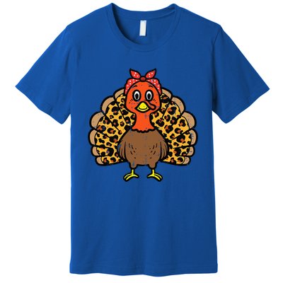 Happy Thanksgiving Turkey Bandana Fall Mom Premium T-Shirt