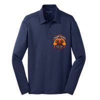 Happy Thanksgiving Turkey Grateful Blessed Grateful Silk Touch Performance Long Sleeve Polo