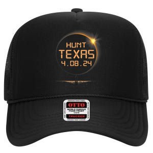 Hunt Texas Tx Total Solar Eclipse April 8 2024 48 High Crown Mesh Back Trucker Hat