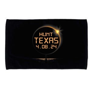 Hunt Texas Tx Total Solar Eclipse April 8 2024 48 Microfiber Hand Towel