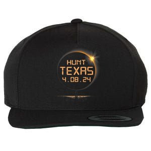 Hunt Texas Tx Total Solar Eclipse April 8 2024 48 Wool Snapback Cap