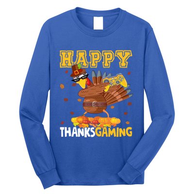 Happy Thanksgaming Thanksgiving Turkey Playing Video Game Gift Long Sleeve Shirt