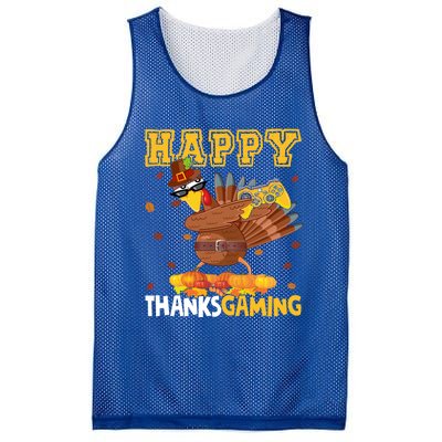 Happy Thanksgaming Thanksgiving Turkey Playing Video Game Gift Mesh Reversible Basketball Jersey Tank