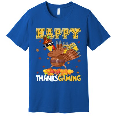 Happy Thanksgaming Thanksgiving Turkey Playing Video Game Gift Premium T-Shirt