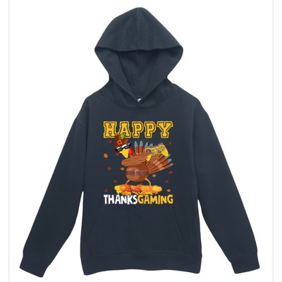 Happy Thanksgaming Thanksgiving Turkey Playing Video Game Gift Urban Pullover Hoodie