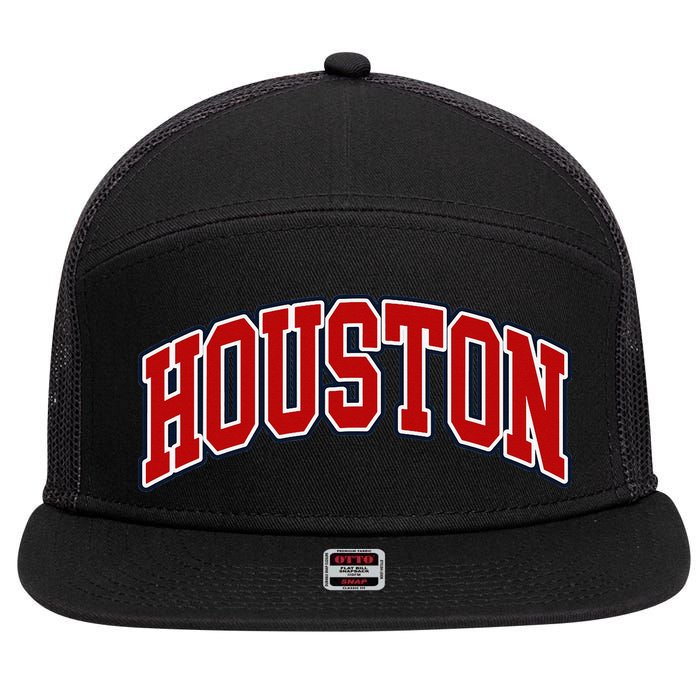 Houston Texas Throwback Design HTown Classic 7 Panel Mesh Trucker Snapback Hat
