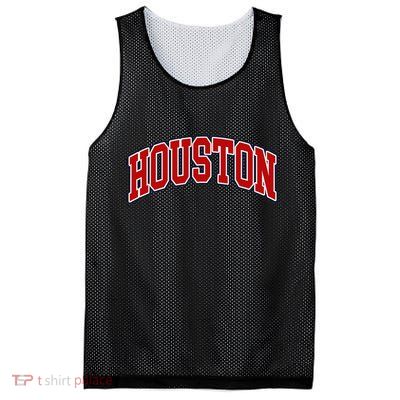 Houston Texas Throwback Design HTown Classic Mesh Reversible Basketball Jersey Tank