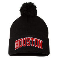 Houston Texas Throwback Design HTown Classic Pom Pom 12in Knit Beanie