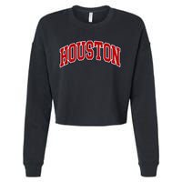 Houston Texas Throwback Design HTown Classic Cropped Pullover Crew