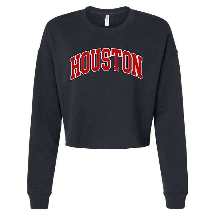 Houston Texas Throwback Design HTown Classic Cropped Pullover Crew