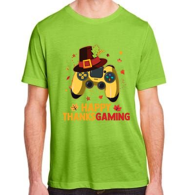 Happy Thanksgaming Thanksgiving Video Game Controller Gift Adult ChromaSoft Performance T-Shirt