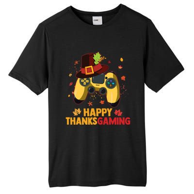 Happy Thanksgaming Thanksgiving Video Game Controller Gift Tall Fusion ChromaSoft Performance T-Shirt