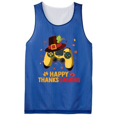 Happy Thanksgaming Thanksgiving Video Game Controller Gift Mesh Reversible Basketball Jersey Tank