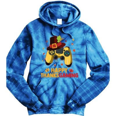 Happy Thanksgaming Thanksgiving Video Game Controller Gift Tie Dye Hoodie