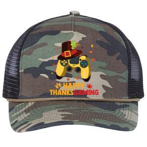 Happy Thanksgaming Thanksgiving Video Game Controller Gift Retro Rope Trucker Hat Cap