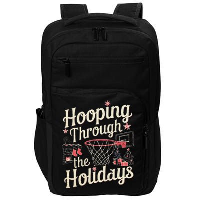 Hooping Through The Holidays Basketball Hoop Christmas Tree Impact Tech Backpack