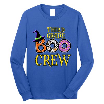 Halloween Teacher Third Grade Boo Crew Cute Gift Long Sleeve Shirt