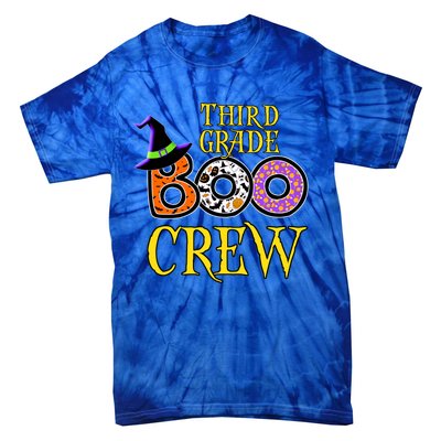 Halloween Teacher Third Grade Boo Crew Cute Gift Tie-Dye T-Shirt