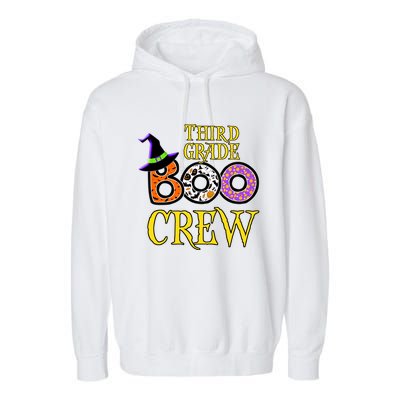 Halloween Teacher Third Grade Boo Crew Cute Gift Garment-Dyed Fleece Hoodie