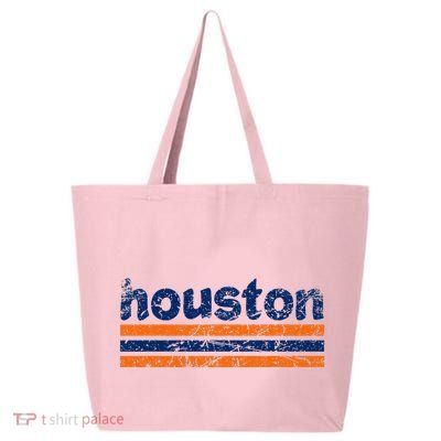 Houston Texas Three Stripe Vintage Weathered 25L Jumbo Tote
