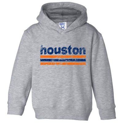 Houston Texas Three Stripe Vintage Weathered Toddler Hoodie