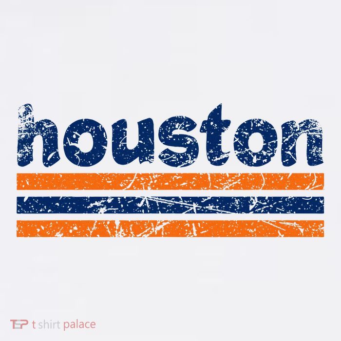 Houston Texas Three Stripe Vintage Weathered Tall T-Shirt