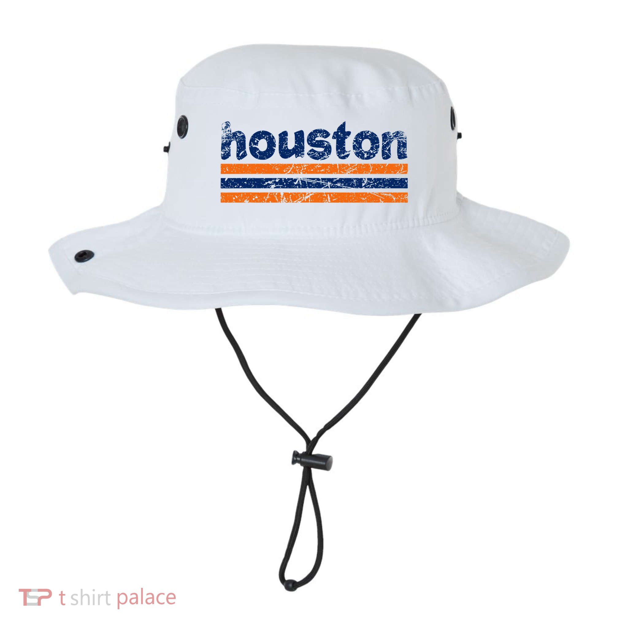 Houston Texas Three Stripe Vintage Weathered Bucket Hat