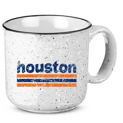 Houston Texas Three Stripe Vintage Weathered 15oz Campfire Ceramic Mug