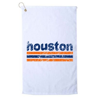 Houston Texas Three Stripe Vintage Weathered Golf Towel
