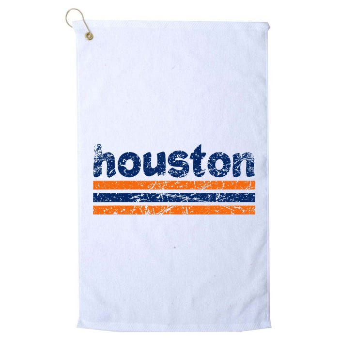 Houston Texas Three Stripe Vintage Weathered Golf Towel